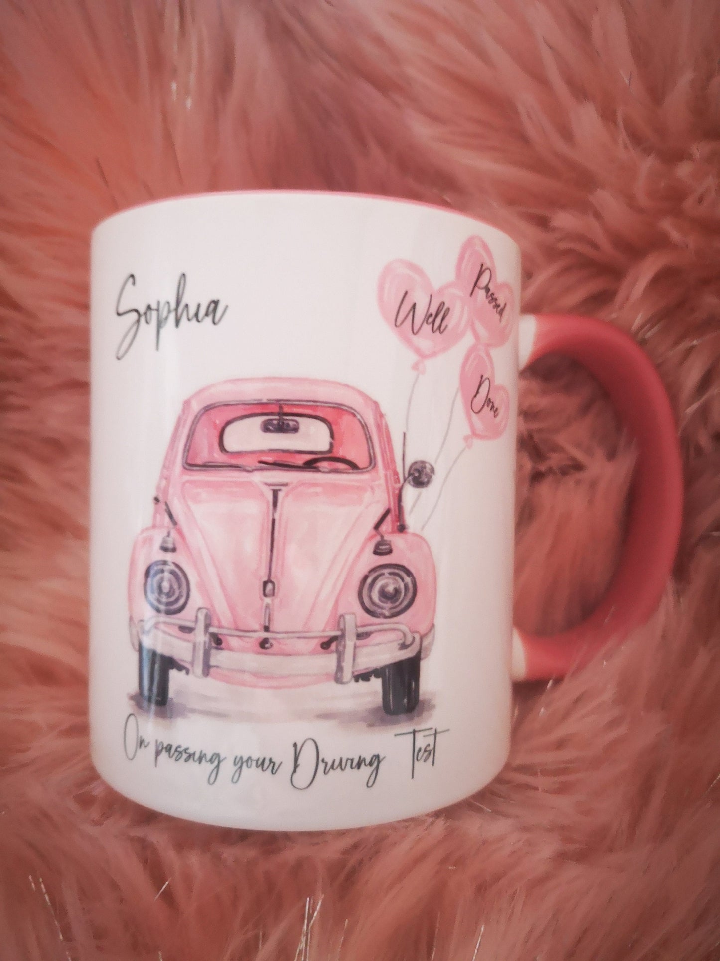 congratulations on passing you driving test mug, can be personalised