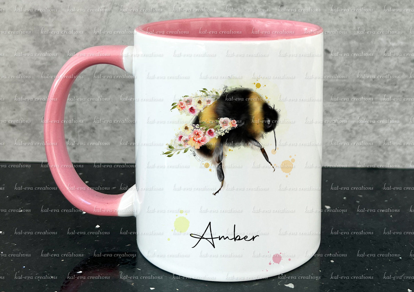 bee personalised mug