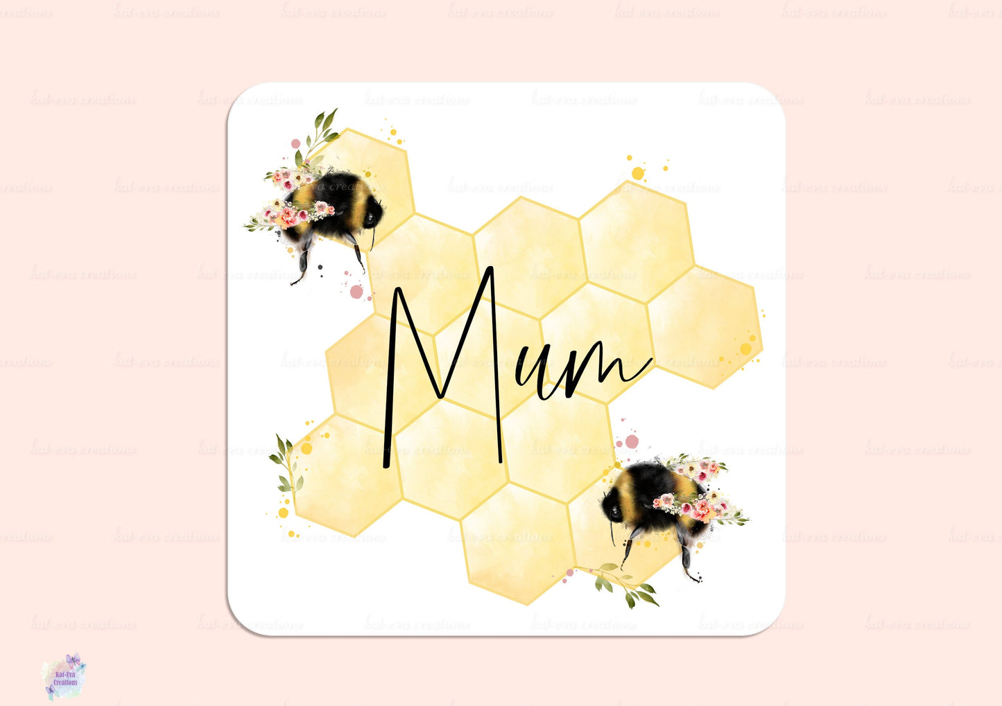 Stunning personalised bee mug or mug and coaster set Ideal christmas, birthday or mothers day gift
