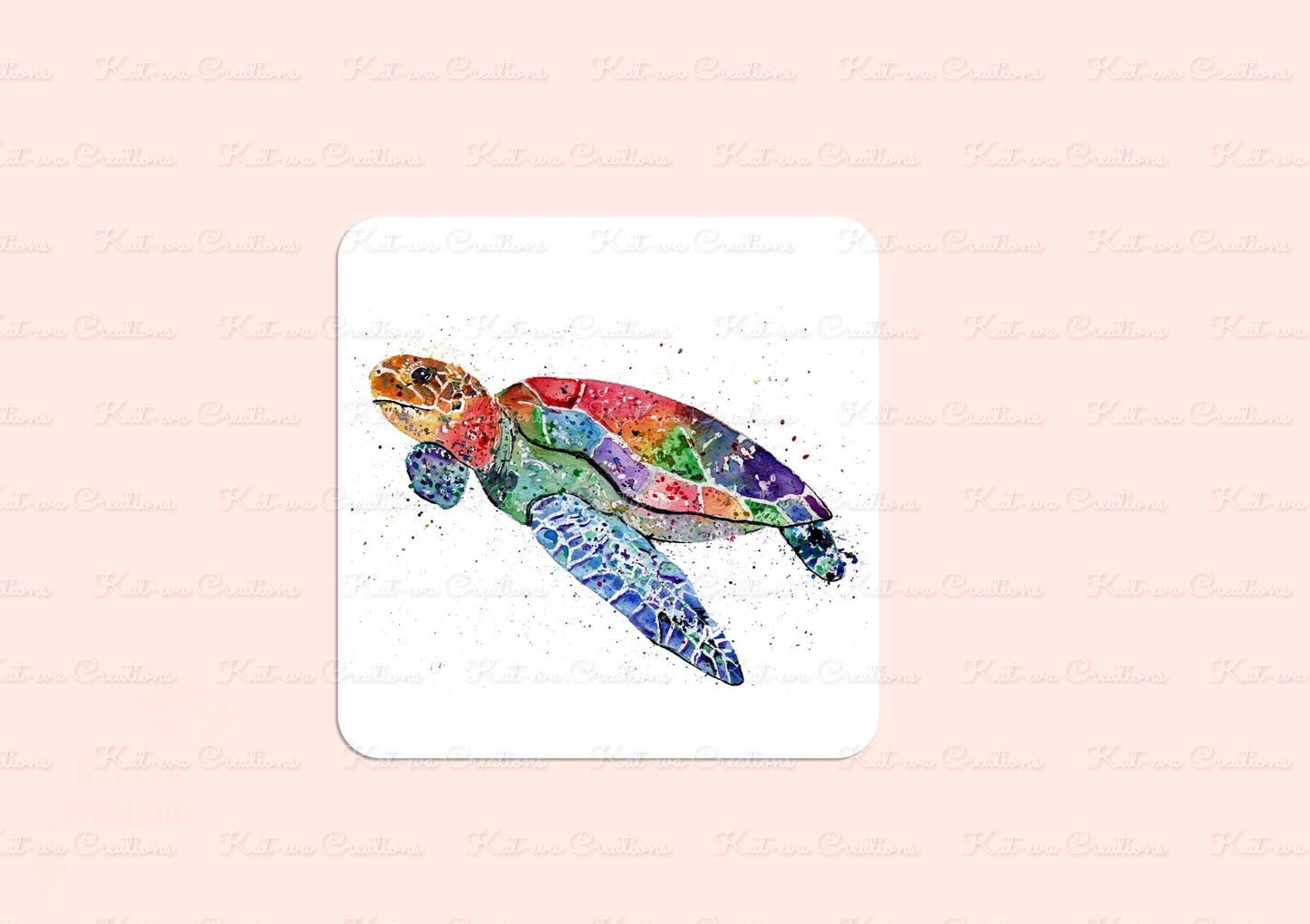 personalised turtle mug, available with or without coaster. ideal birthday or christmas present or secret santa gift