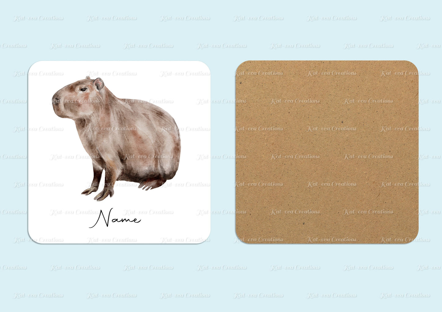 personalised watercolour capybara mug