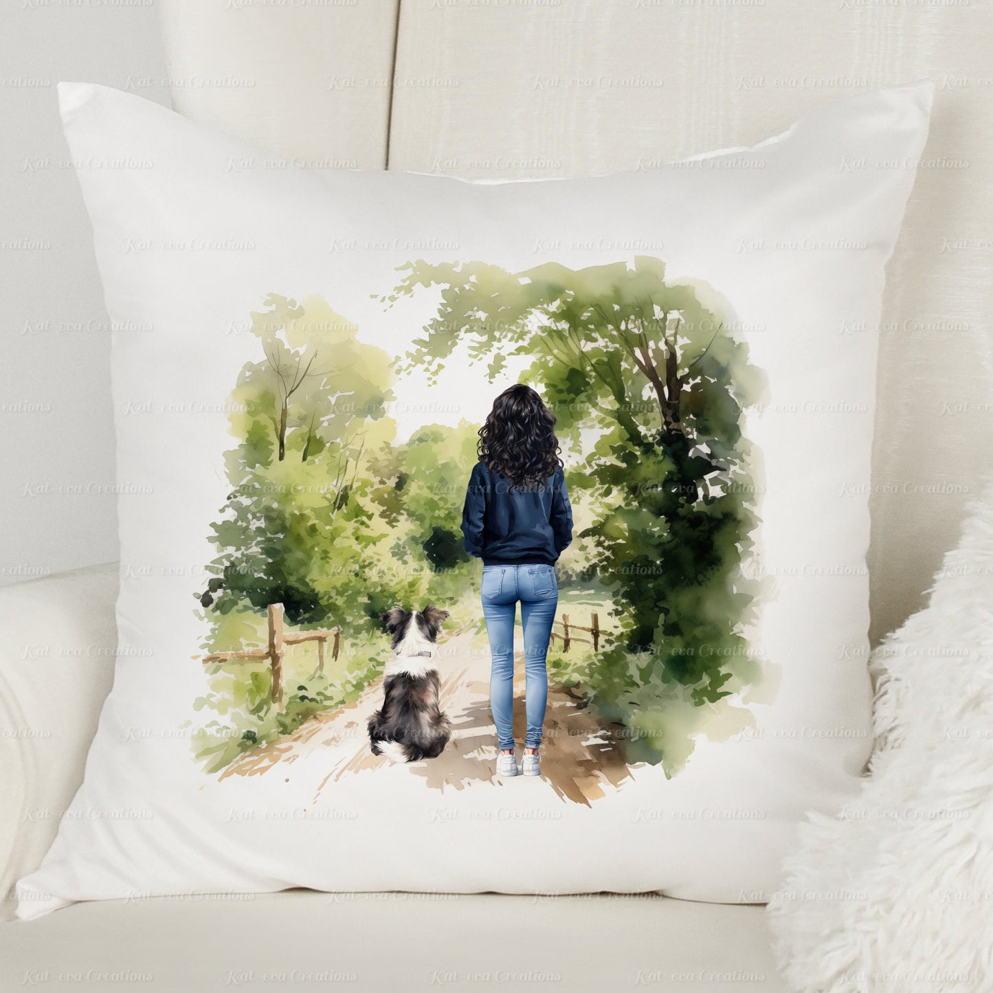 Dog cushion. personalised dog pillow. Lots of different people and dogs available. ideal gift for mother's day or birthdays