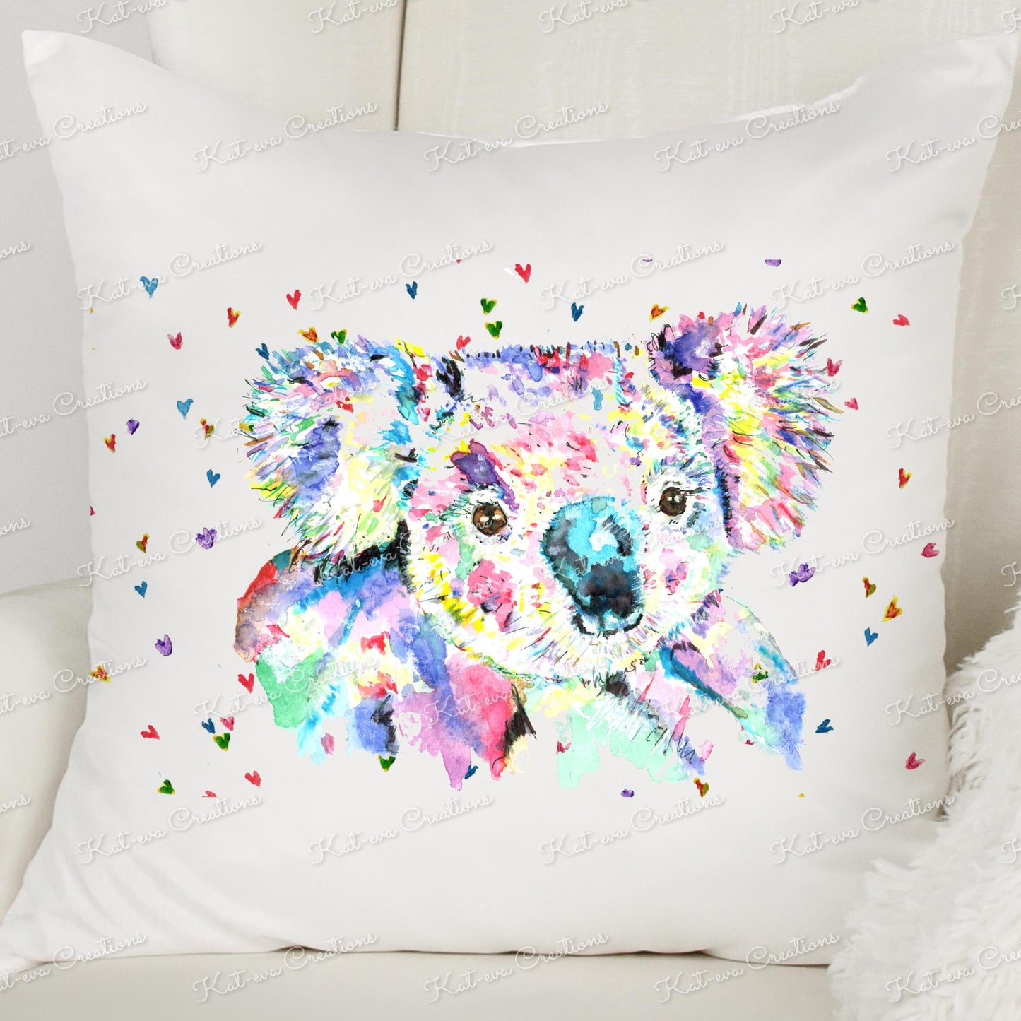 Koala cushion. Personalised Koala pillow. Ideal for lounge or bedroom. Christmas or birthday gift or secret santa present