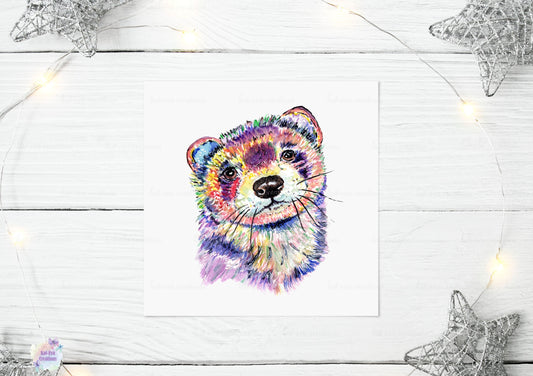 ferret card, personalised ferret card and badge