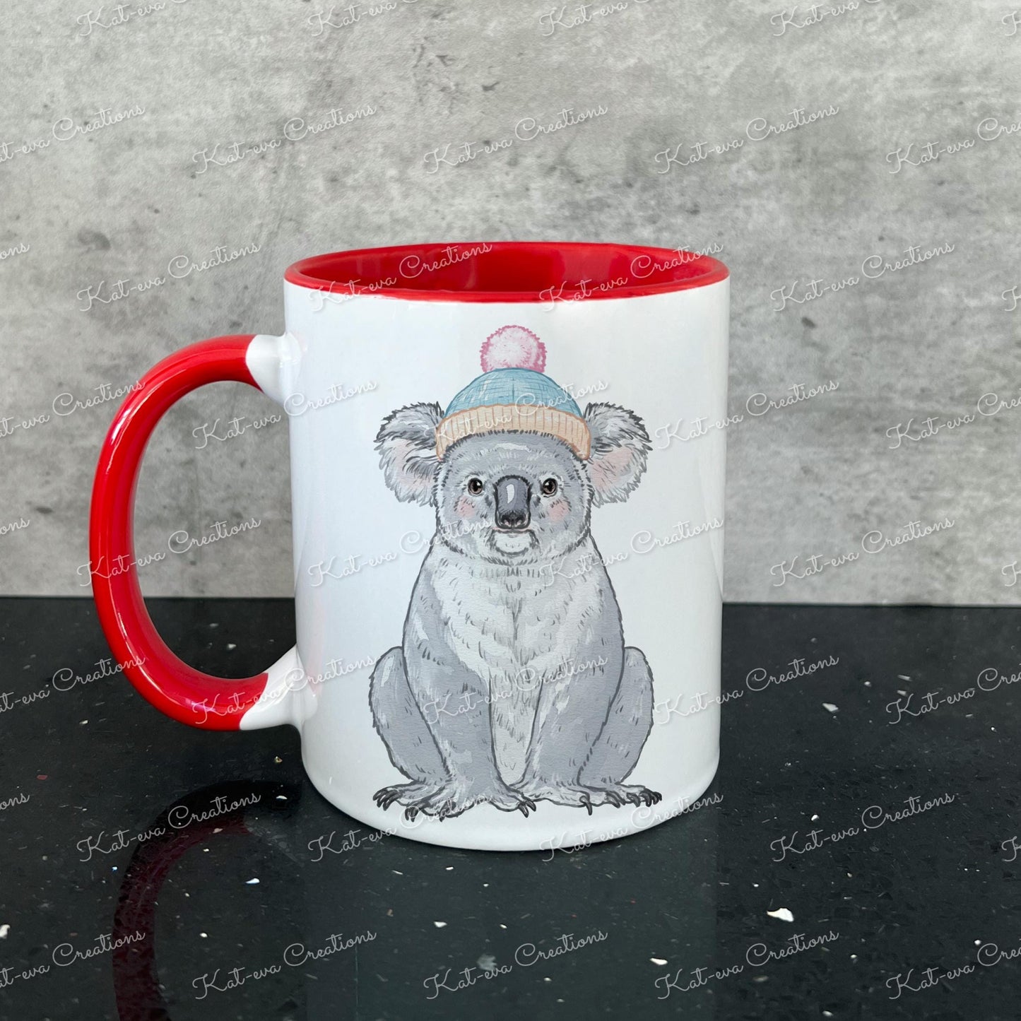 koala mug, can be personalised. Australian animal mug. secret santa present. ideal christmas or birthday gift. christmas eve box