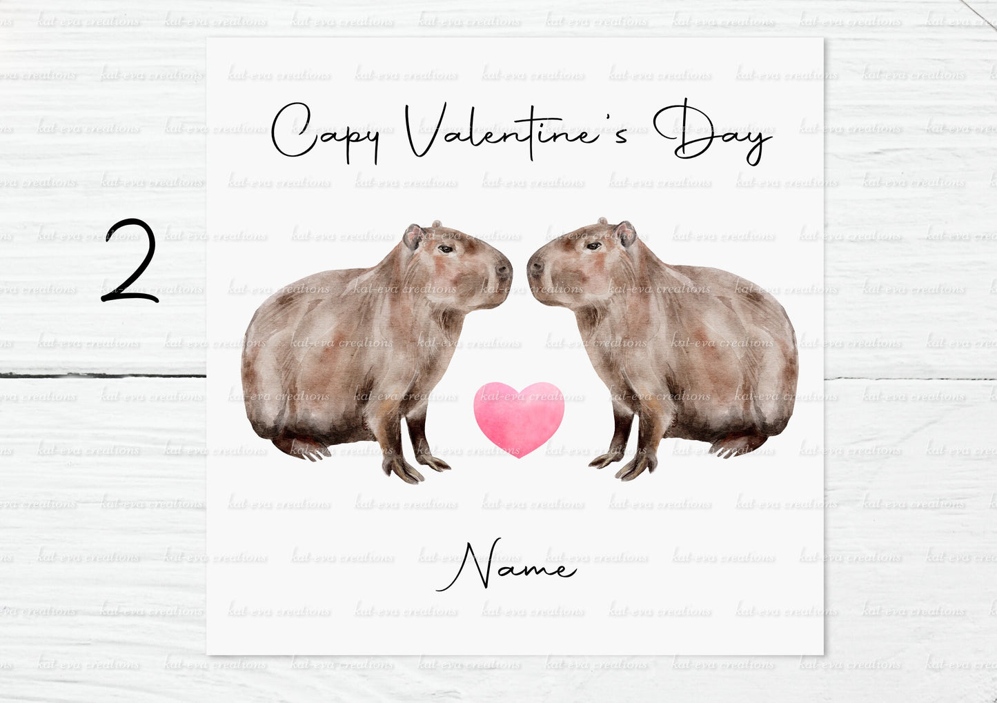 personalised watercolour capybara cushion