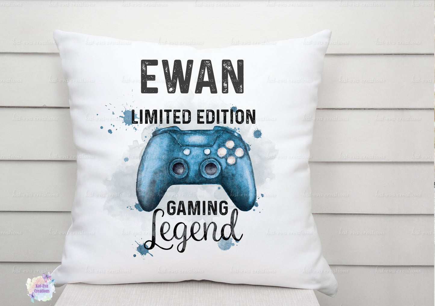 personalised gaming, gamer cushion. ideal for christmas or birthday gift
