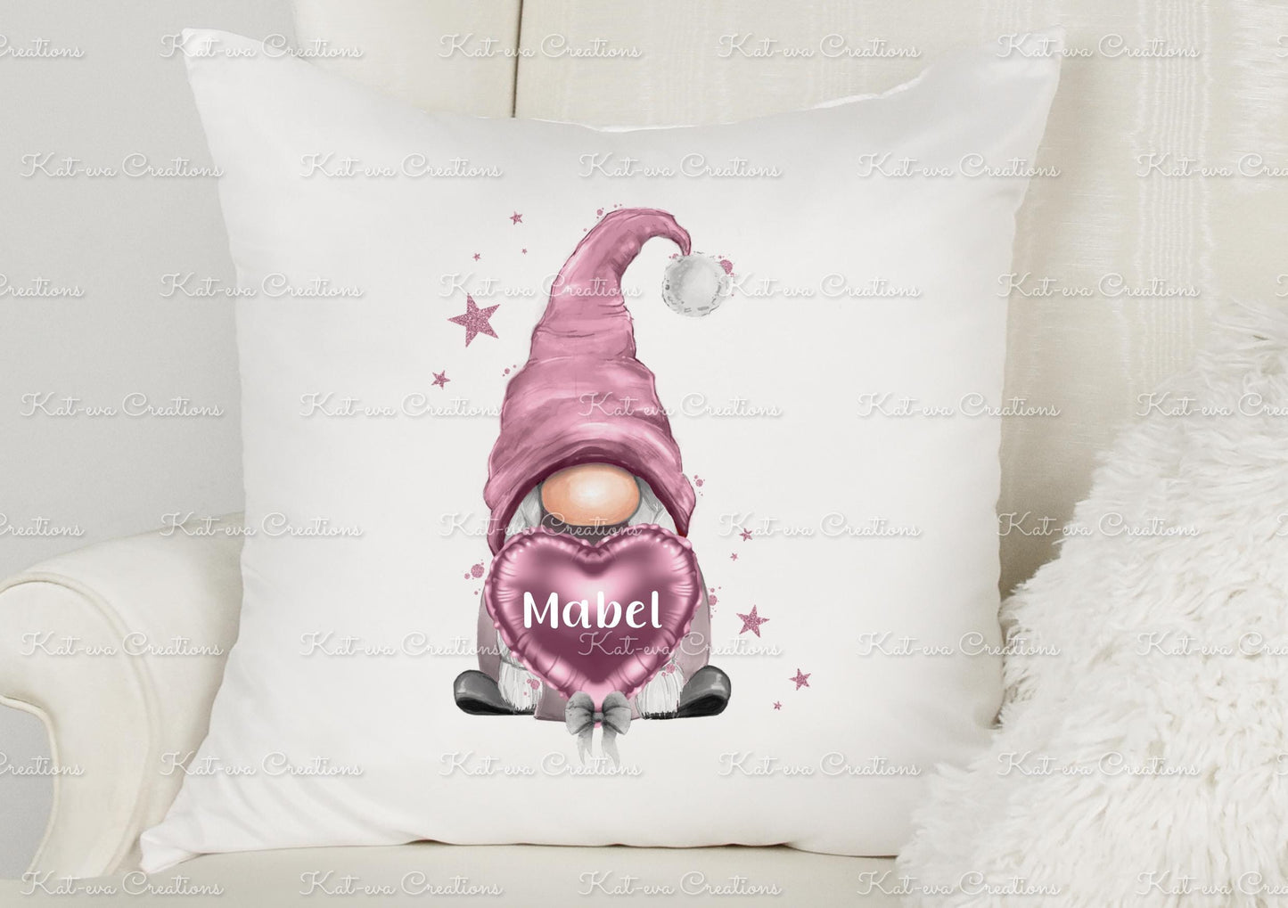 personalised gonk cushion. personalised gnome pillow. Ideal christmas present, secret santa gift. birthday, wedding engagement gifts