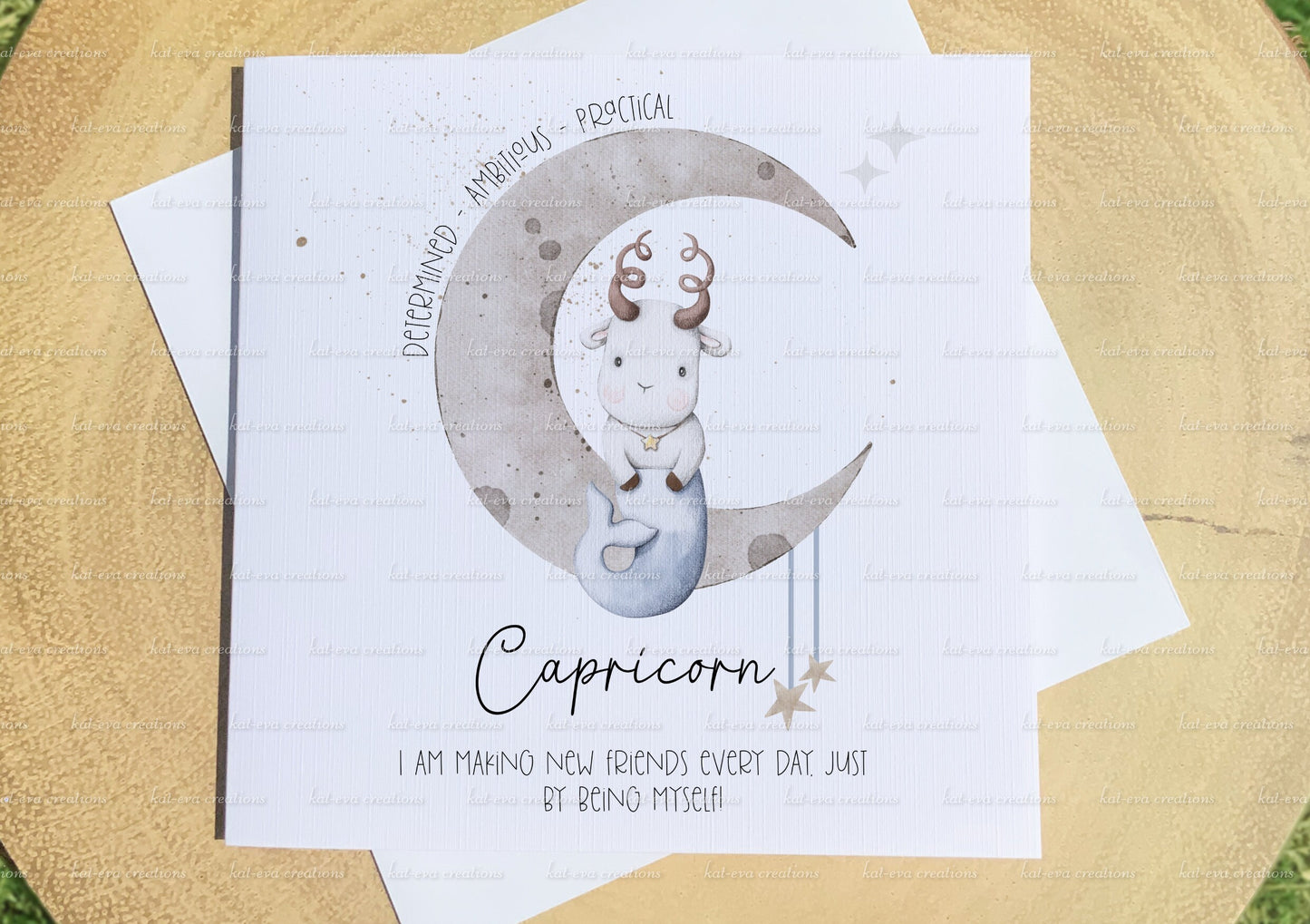 Zodiac birthday card, can be personalised. Matching badge available. aquarius, pisces, aries, taurus, gemini, cancer, virgo, libra, scorpio