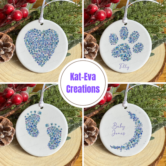 memory ceramic decoration forget me not designs