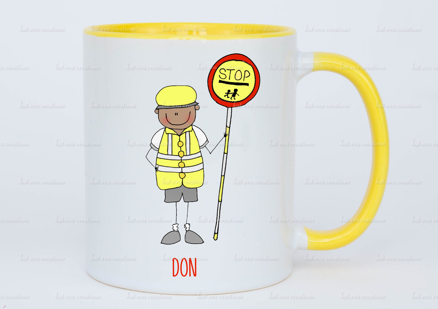 lollipop lady / lollipop man crossing patrol mug or mug and coaster can be personalised