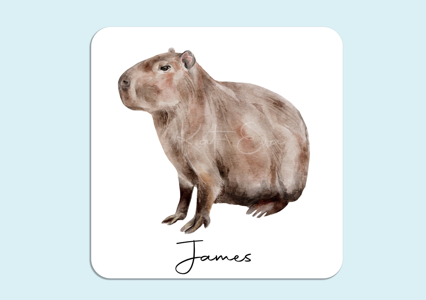personalised watercolour capybara mug