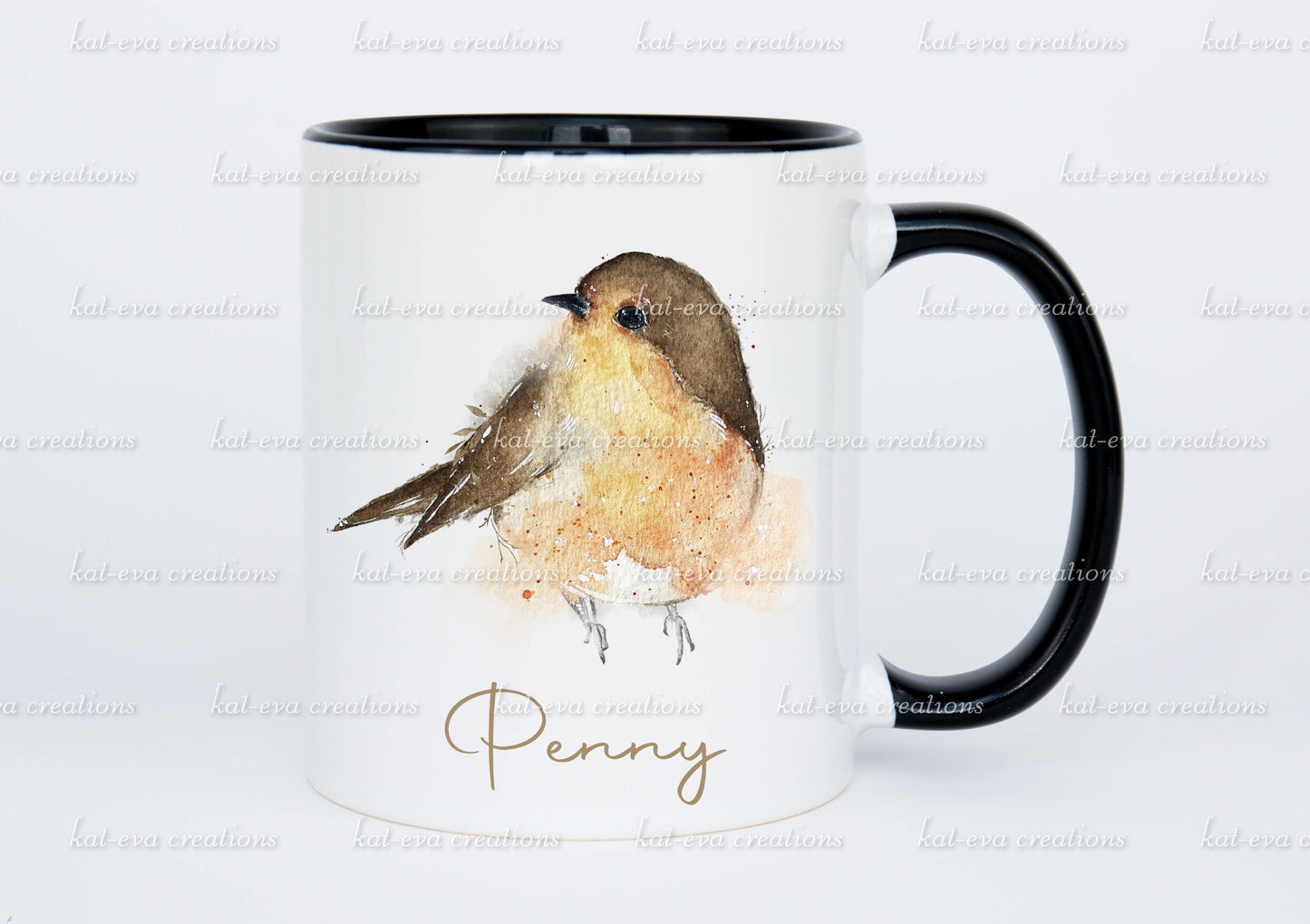 Robin mug. stunning Christmas robin available with or without flowers. Ideal for christmas eve box, secret Santa or Christmas gift