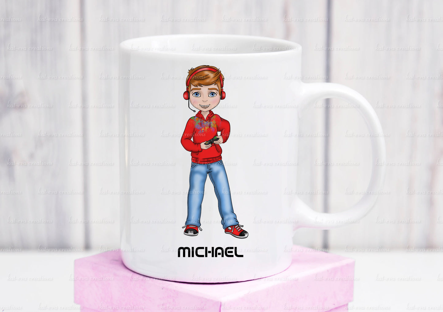 gamer mug. personalised gamer boy mug, gaming mug ideal birthday, christmas or secret santa gift. christmas eve box stocking filler