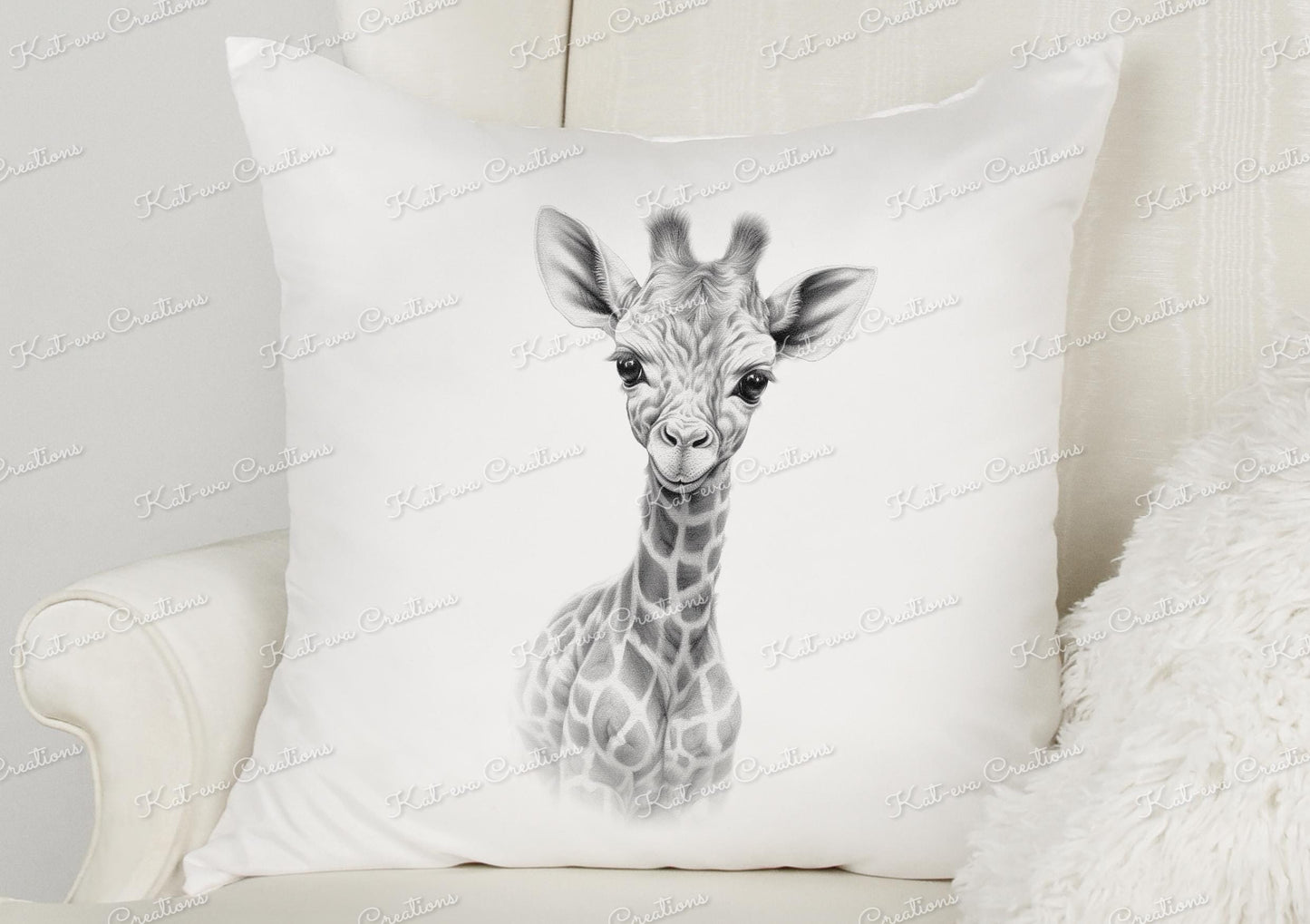 giraffe cushion. personalised giraffe pillow. ideal christmas, secret santa, stocking filler, or birthday gift
