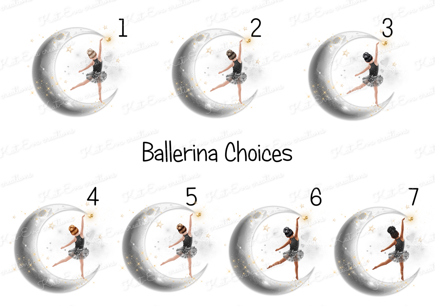 Personalised ballet, ballerina card. Good luck, well done, congratulations or birthday card. Choice of wording and ballerina (Copy)