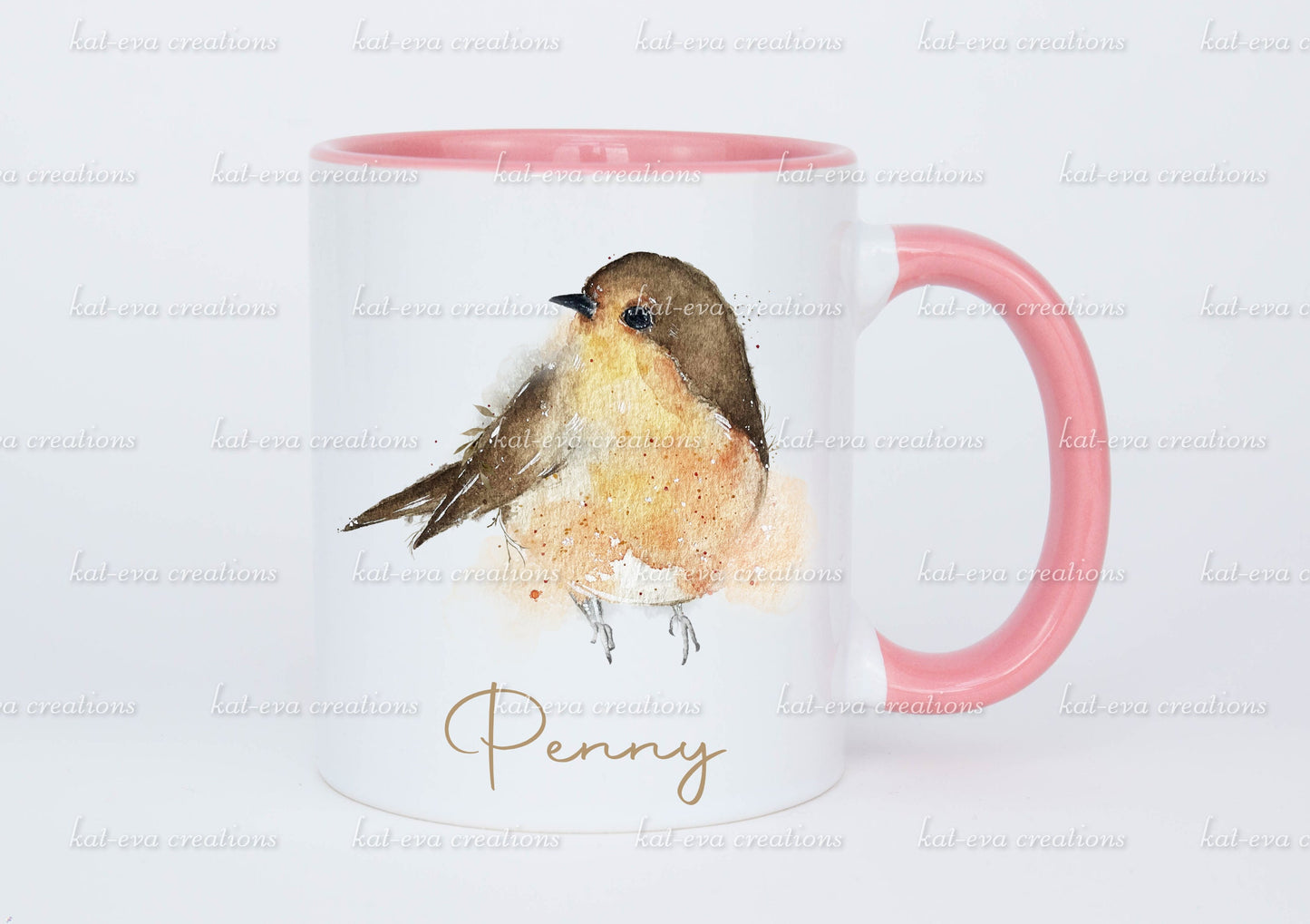 Robin mug. stunning Christmas robin available with or without flowers. Ideal for christmas eve box, secret Santa or Christmas gift