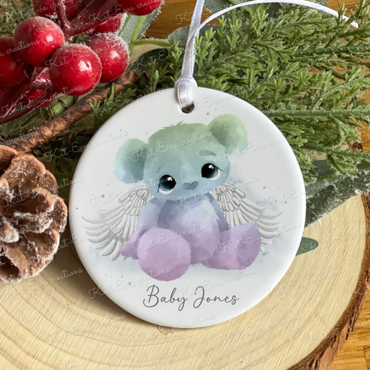 memory ceramic decoration angel bear
