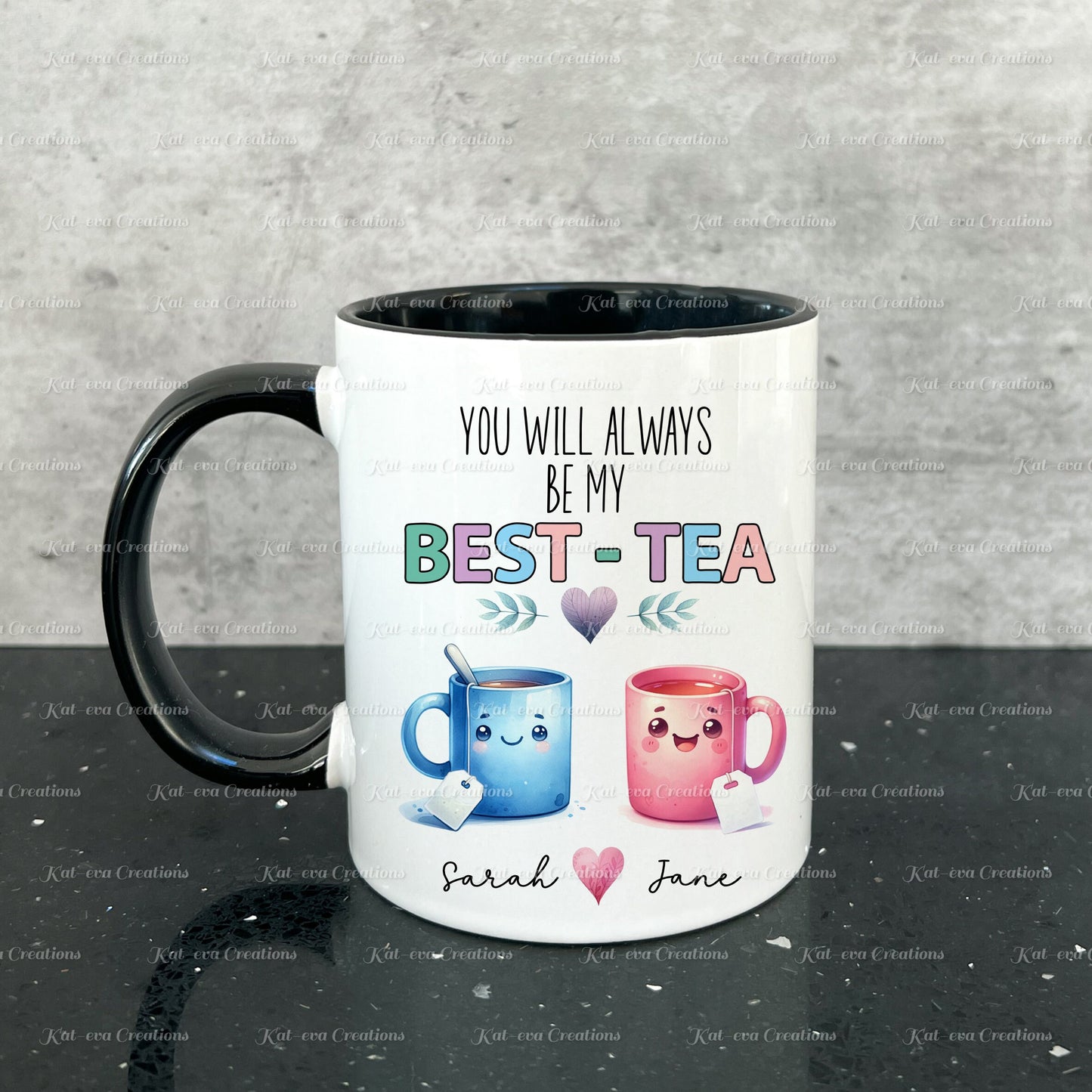 Best tea mug. Personalised bestie cup. Ideal Birthday gift