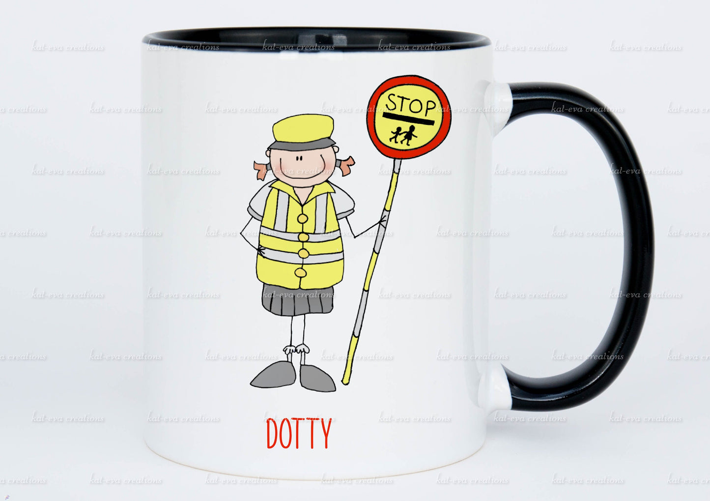 lollipop lady / lollipop man crossing patrol mug or mug and coaster can be personalised