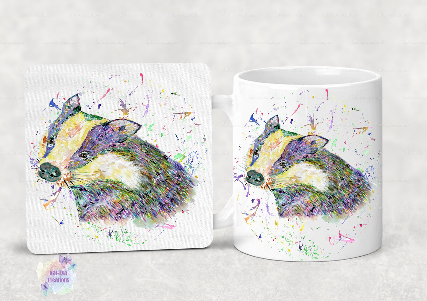 personalised badger mug. badger cup. beautiful christmas or birthday present. secret santa gift. xmas eve mug or stocking filler