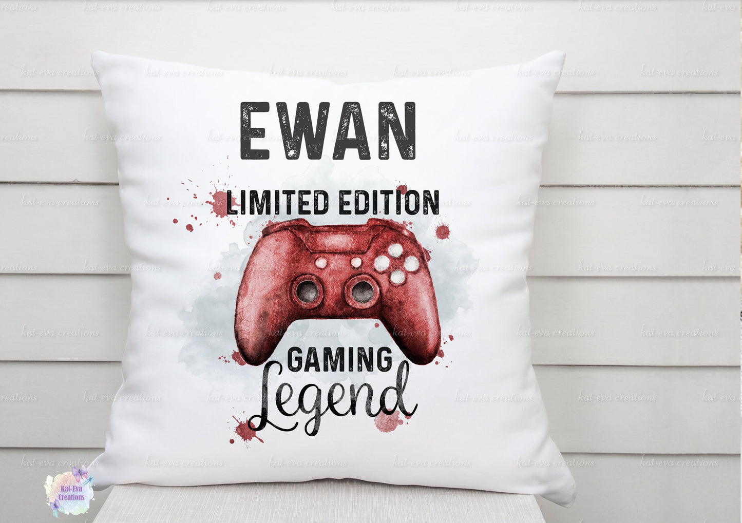 personalised gaming, gamer cushion. ideal for christmas or birthday gift