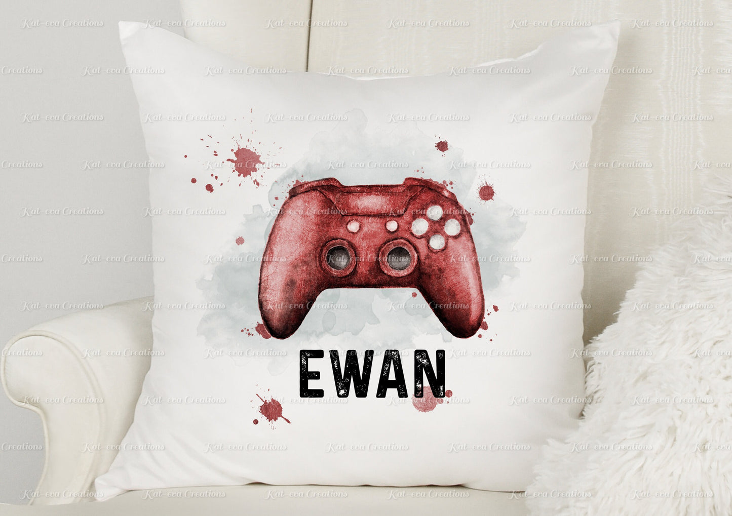 personalised gaming, gamer cushion. ideal for christmas or birthday gift