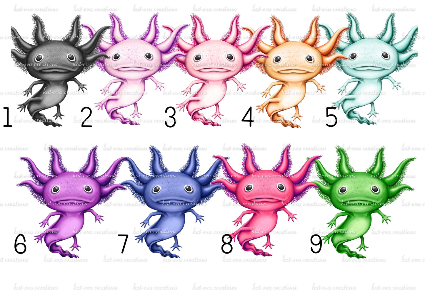 Personalised axolotl cushion.