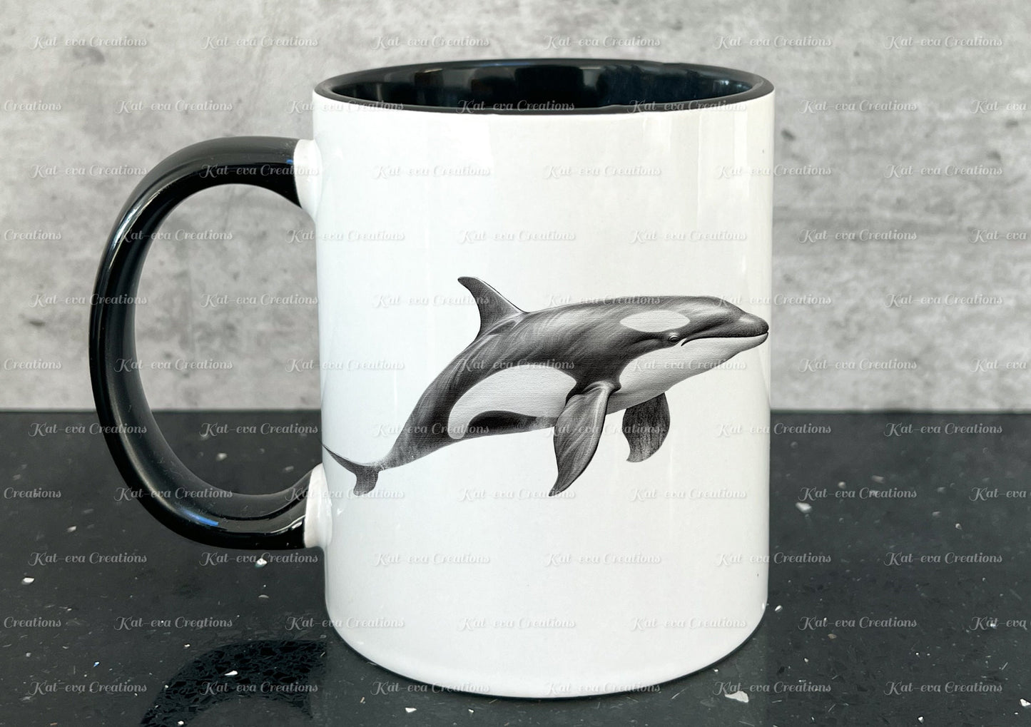 Whale mug. Personalised sketch whale cup. Ideal gift for Christmas. Birthday, secret santa or stocking filler