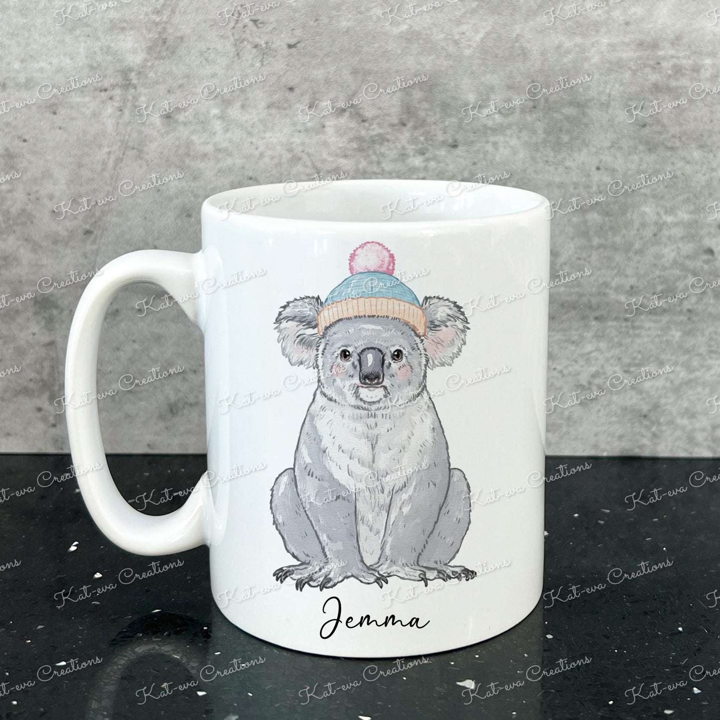 koala mug, can be personalised. Australian animal mug. secret santa present. ideal christmas or birthday gift. christmas eve box