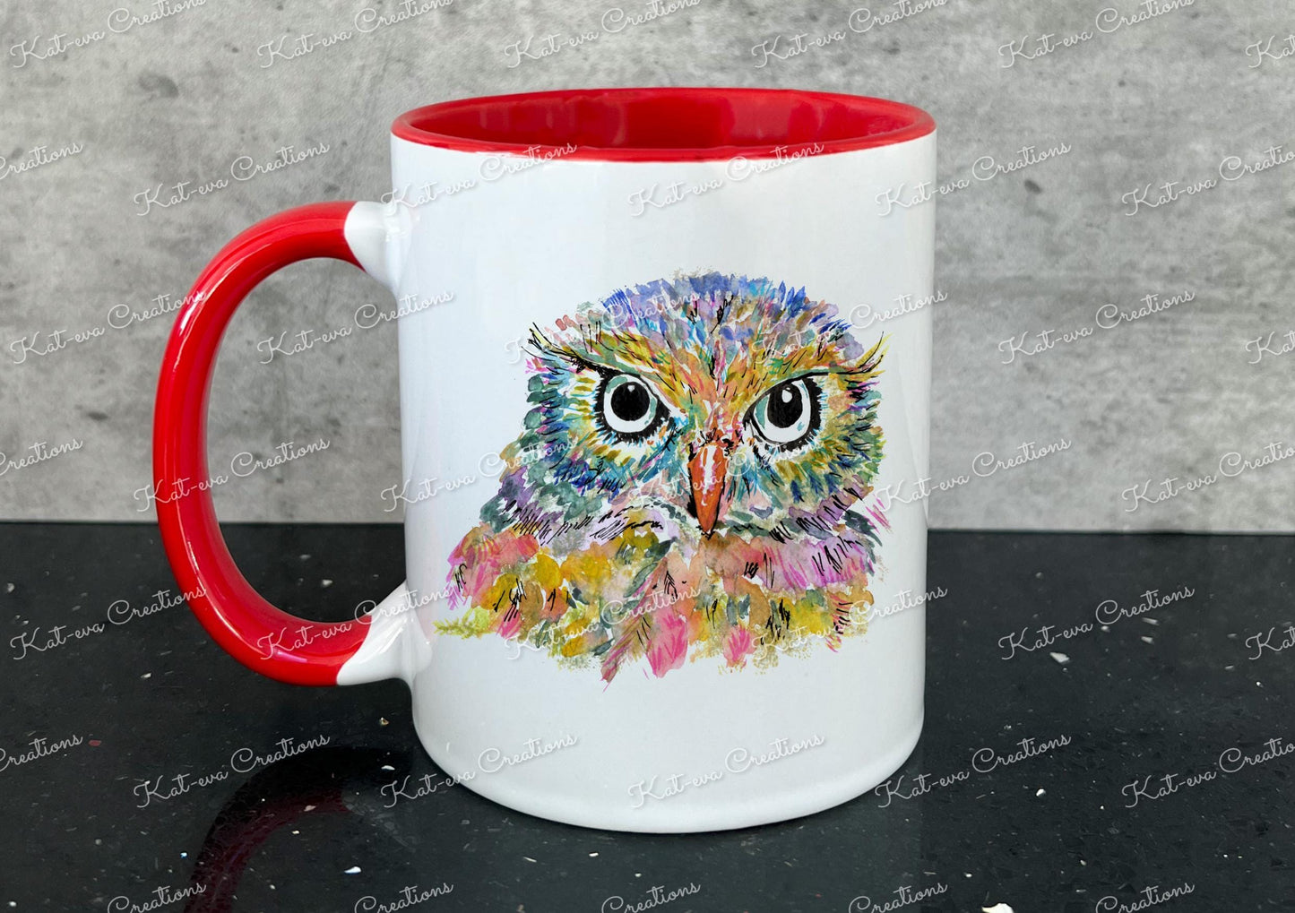 owl mug. personalised owl cup. Ideal for birthday or christmas gift. Secret santa present or stocking filler