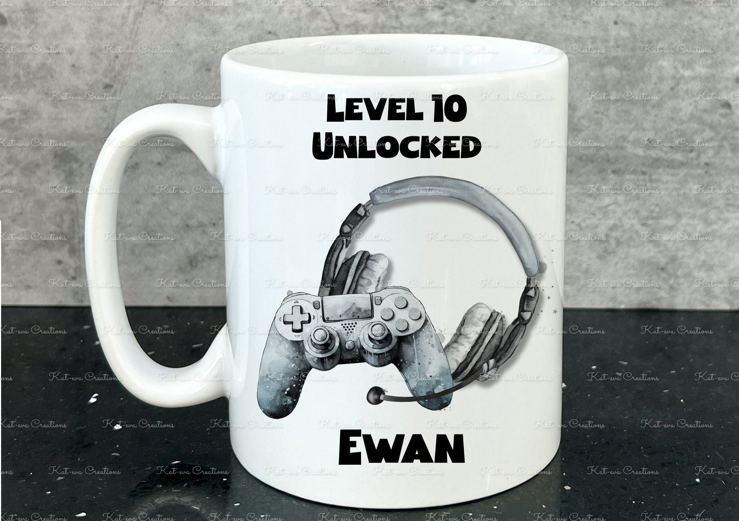 Gamer mug, personalised gaming cup. teenager, birthday mug. Fathers Day gift. choice of controllers and colours