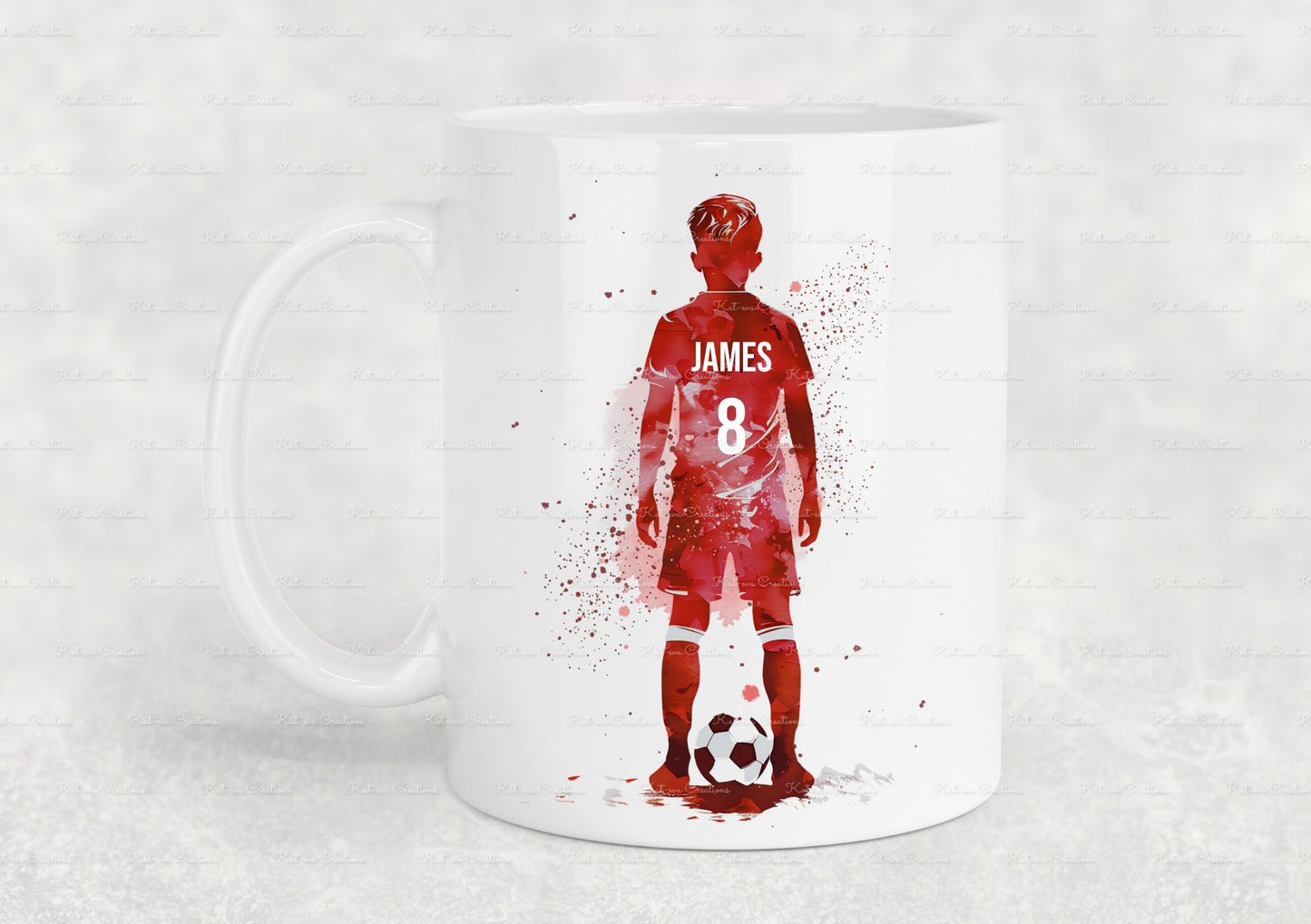 Personalised football mug. ideal christmas or birthday gift. coach present