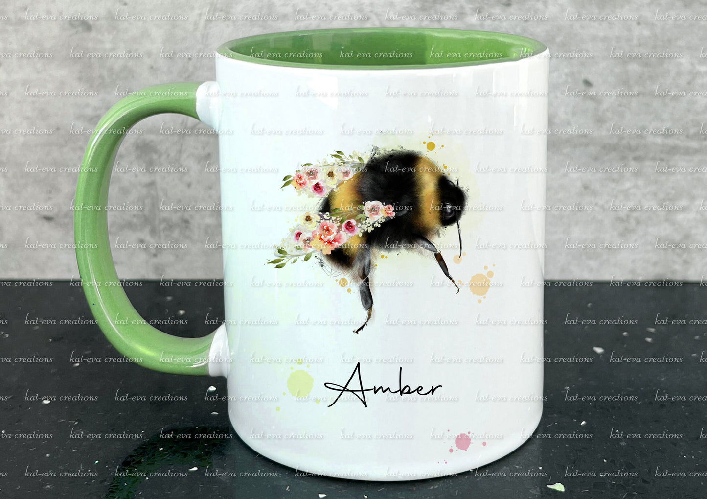 bee personalised mug