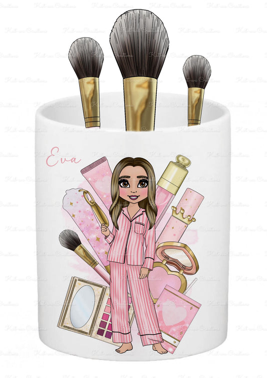 Make up brush pot. personalised mu brush pot. Easter or birthday present. ideal christmas, secret santa present or birthday gift