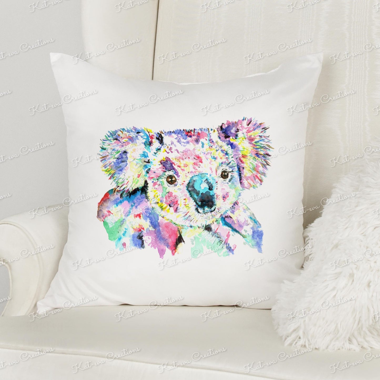 Koala cushion. Personalised Koala pillow. Ideal for lounge or bedroom. Christmas or birthday gift or secret santa present