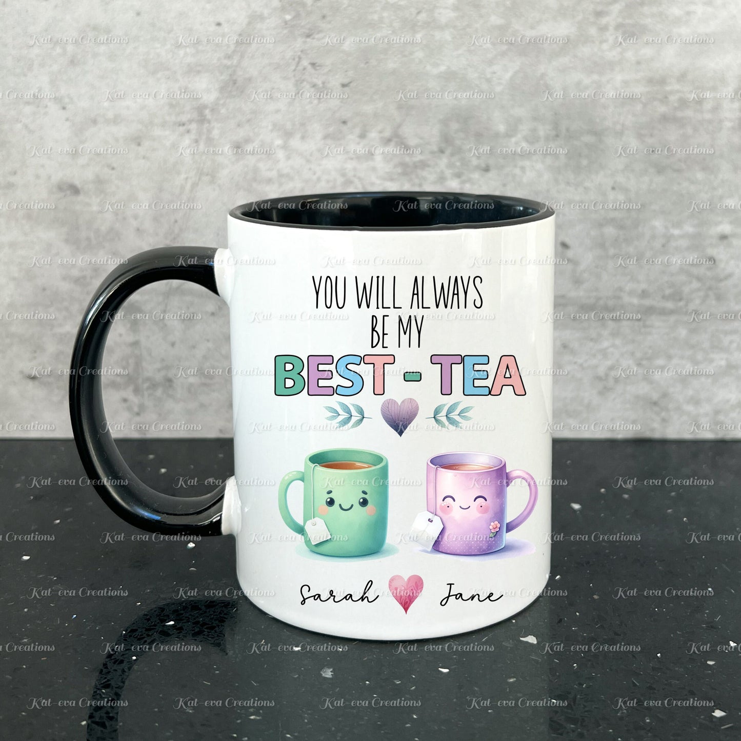 Best tea mug. Personalised bestie cup. Ideal Birthday gift