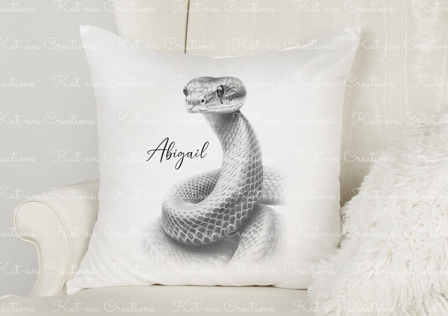 snake cushion. personalised snake pillow. ideal christmas, secret santa, stocking filler, or birthday gift