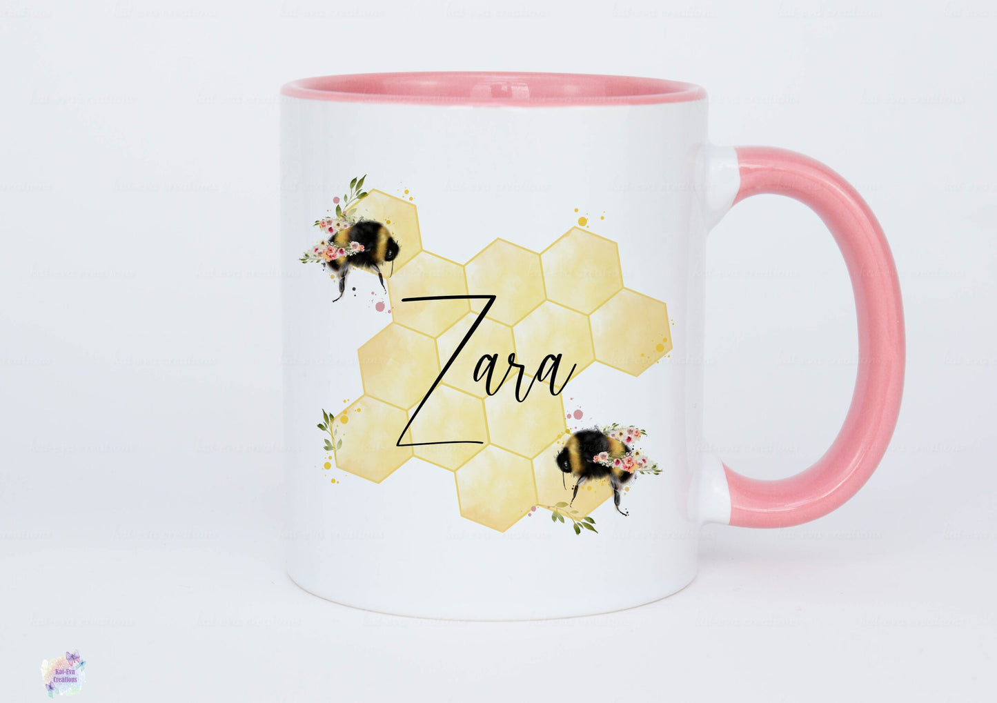 Stunning personalised bee mug or mug and coaster set Ideal christmas, birthday or mothers day gift