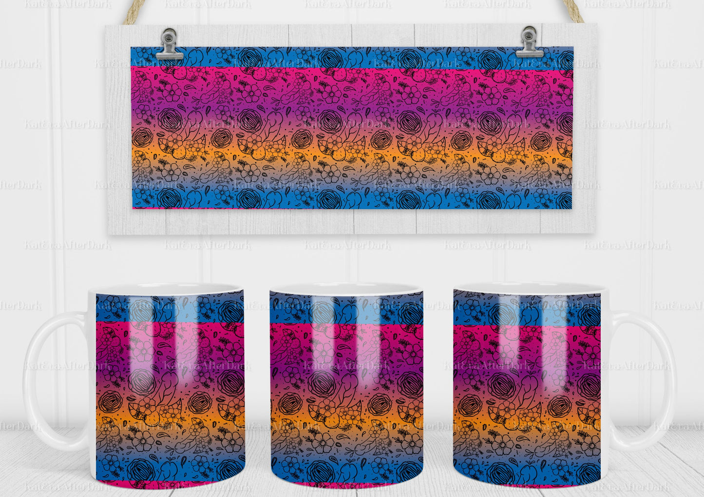 willy Mug. floral dick. penis cup. Ideal for Christmas or Birthday gift or secret santa or stocking filler