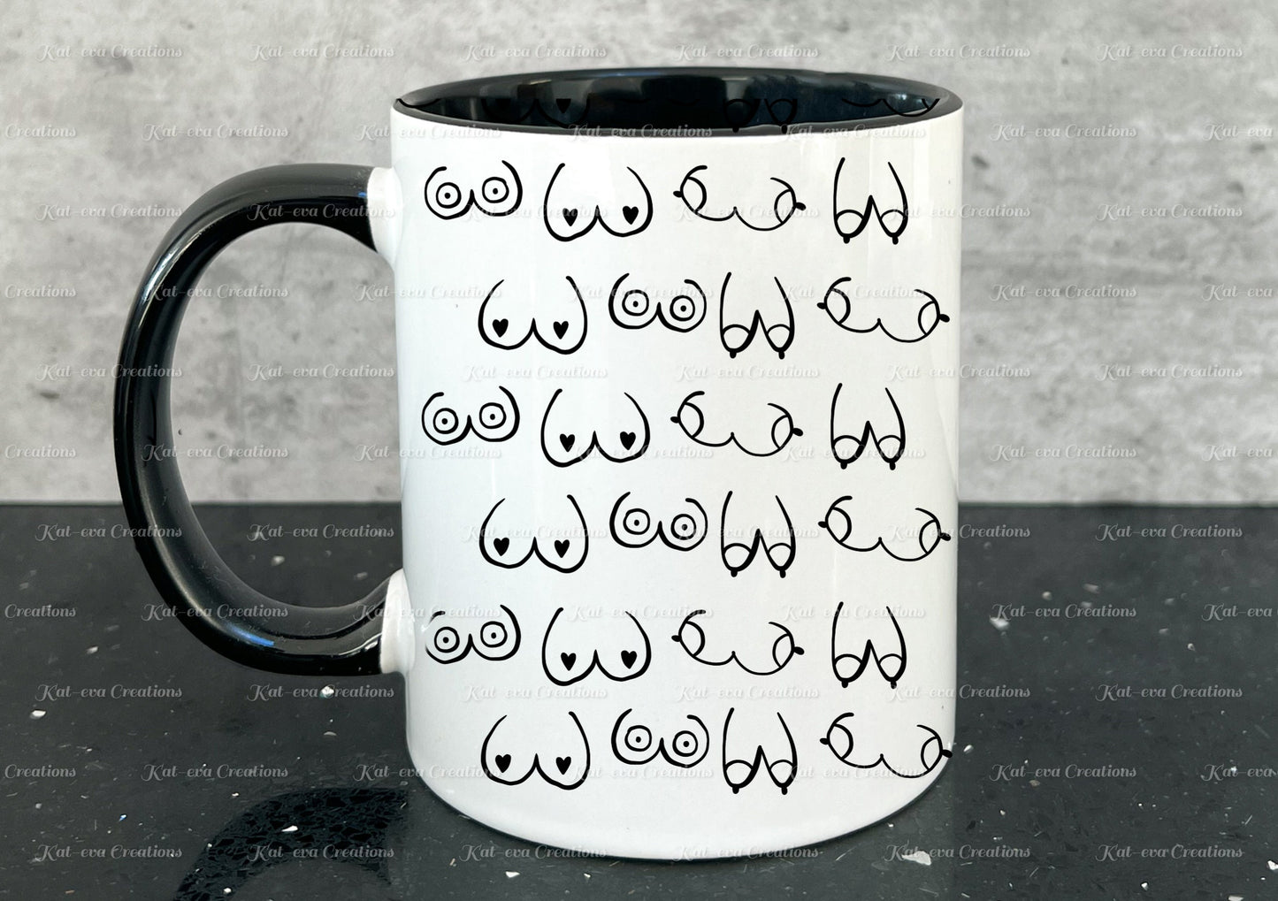 boob Mug. boobs, tits, breasts cup. Ideal for Christmas or Birthday gift or secret santa or stocking filler