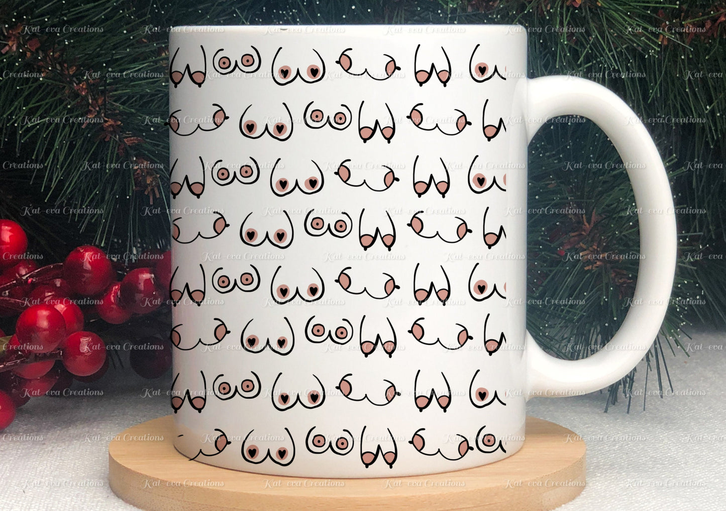 boob Mug. boobs, tits, breasts cup. Ideal for Christmas or Birthday gift or secret santa or stocking filler