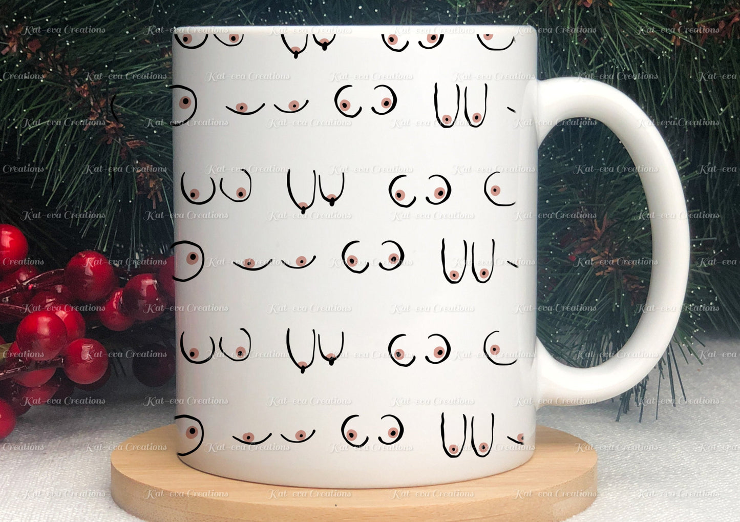 boob Mug. boobs, tits, breasts cup. Ideal for Christmas or Birthday gift or secret santa or stocking filler