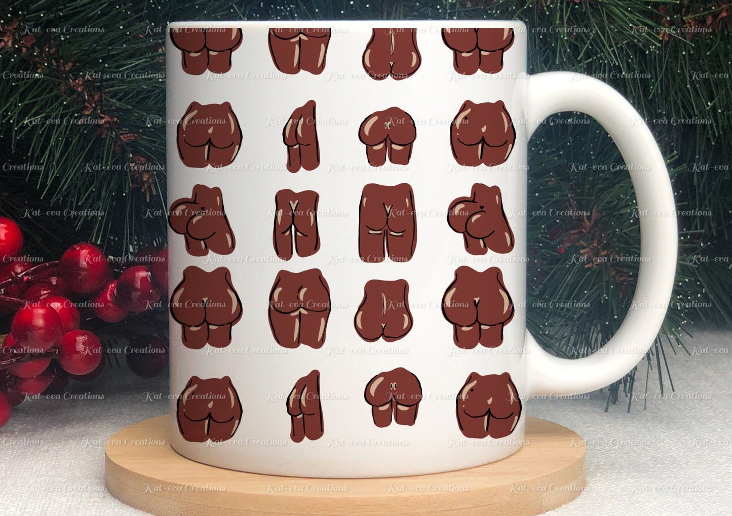 bum Mug. bottom, booty, a*se cup. Ideal for Christmas or Birthday gift or secret santa or stocking filler