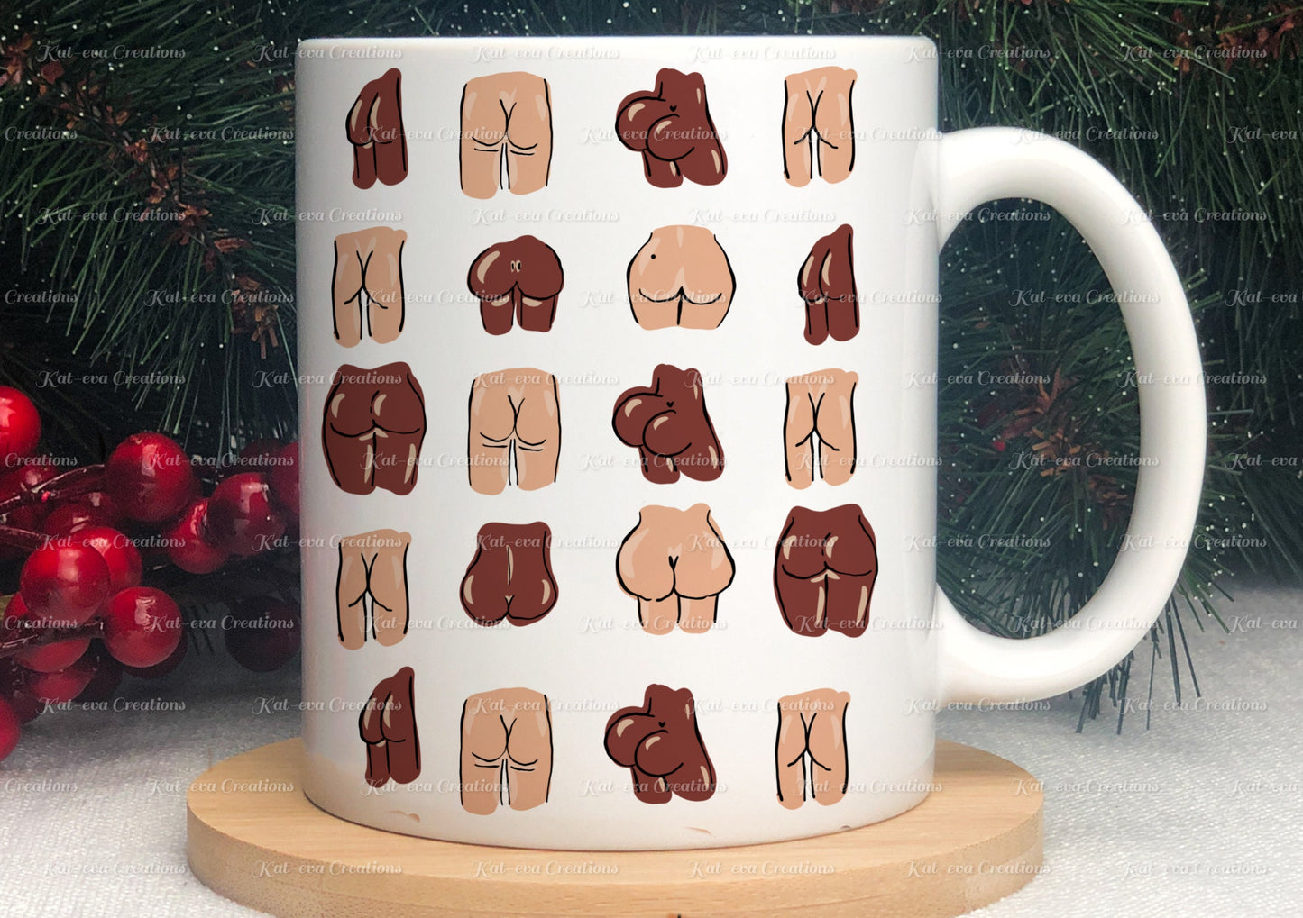 bum Mug. bottom, booty, a*se cup. Ideal for Christmas or Birthday gift or secret santa or stocking filler