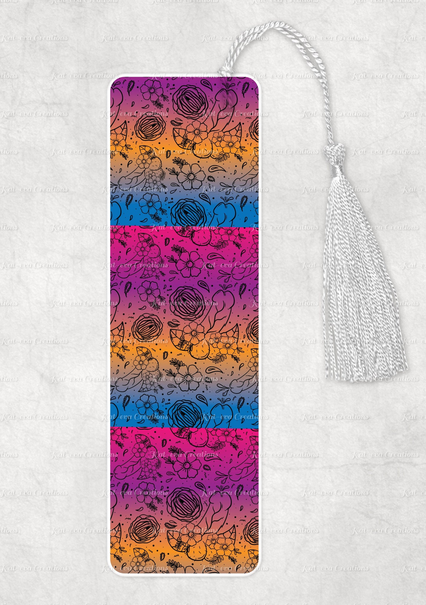 willy bookmark. aluminium floral dick. penis bookmark. Ideal for Christmas or Birthday gift or secret santa or stocking filler
