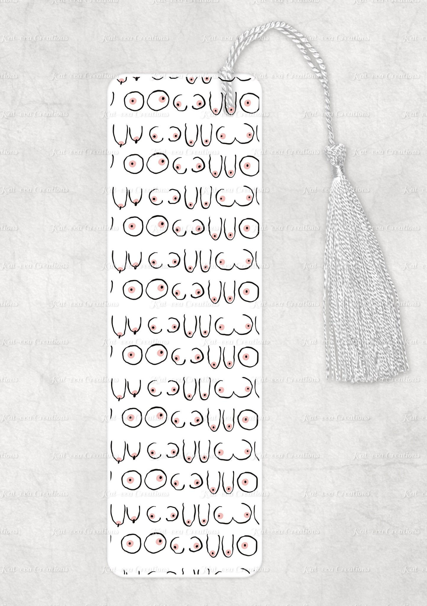 boob bookmark. aluminium breast, boobie, tits bookmark. ideal secret santa, stocking filler or silly present