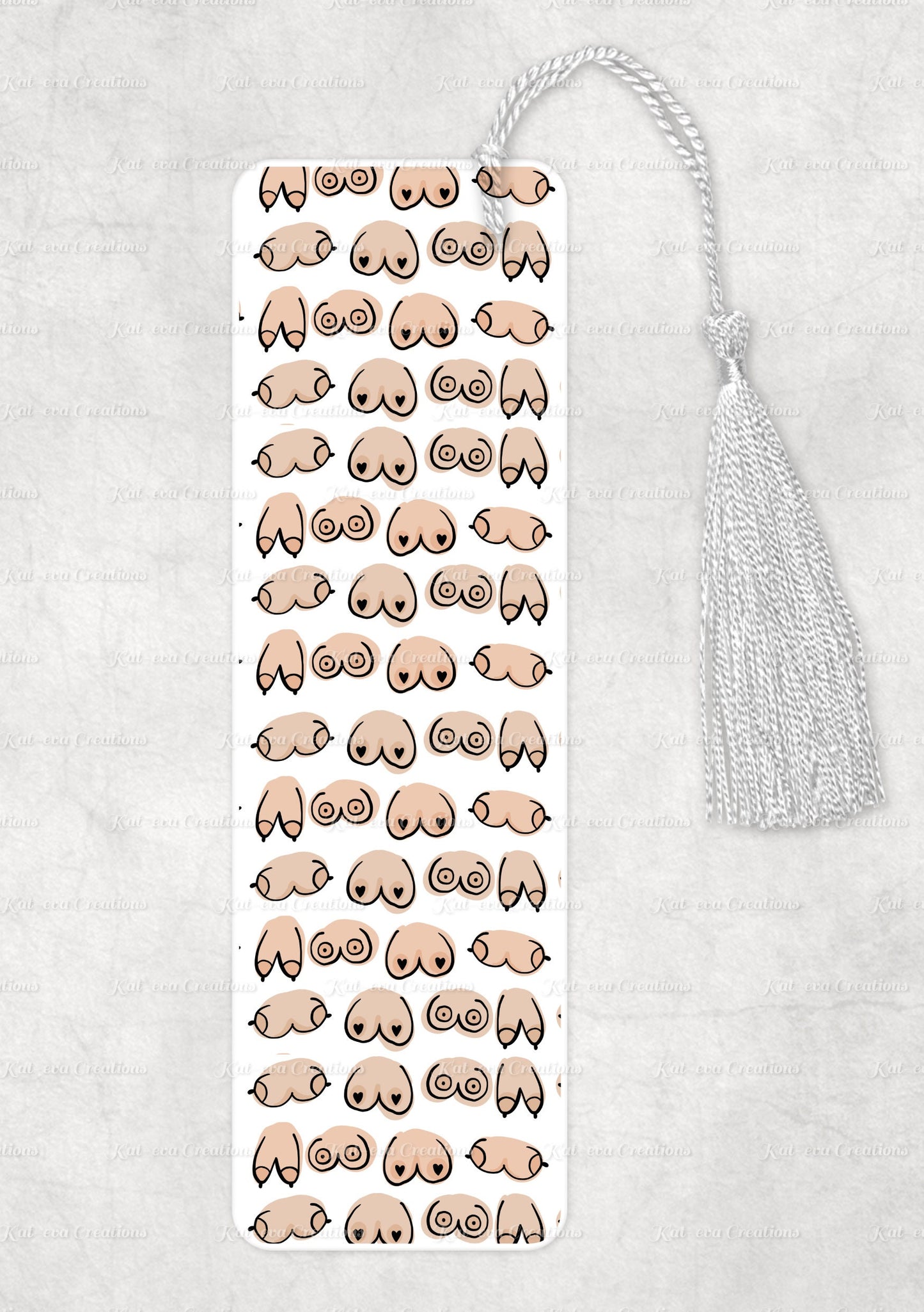 boob bookmark. aluminium breast, boobie, tits bookmark. ideal secret santa, stocking filler or silly present