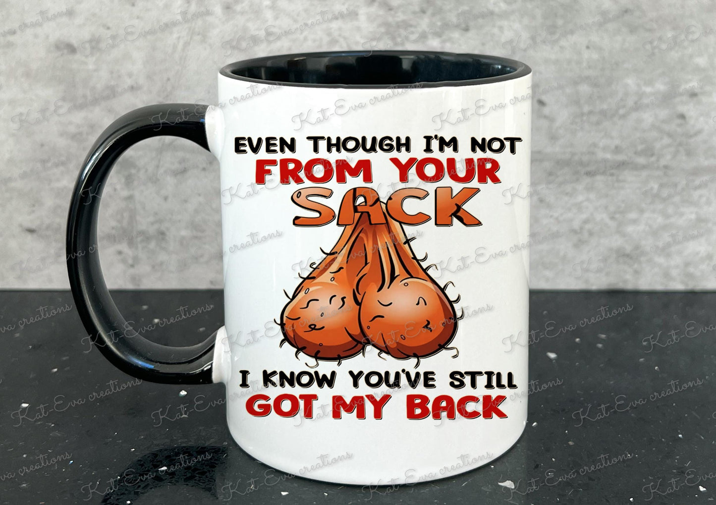 Rude not from your sack. step dad / stepfather personalised cup. Birthday or fathers day gift