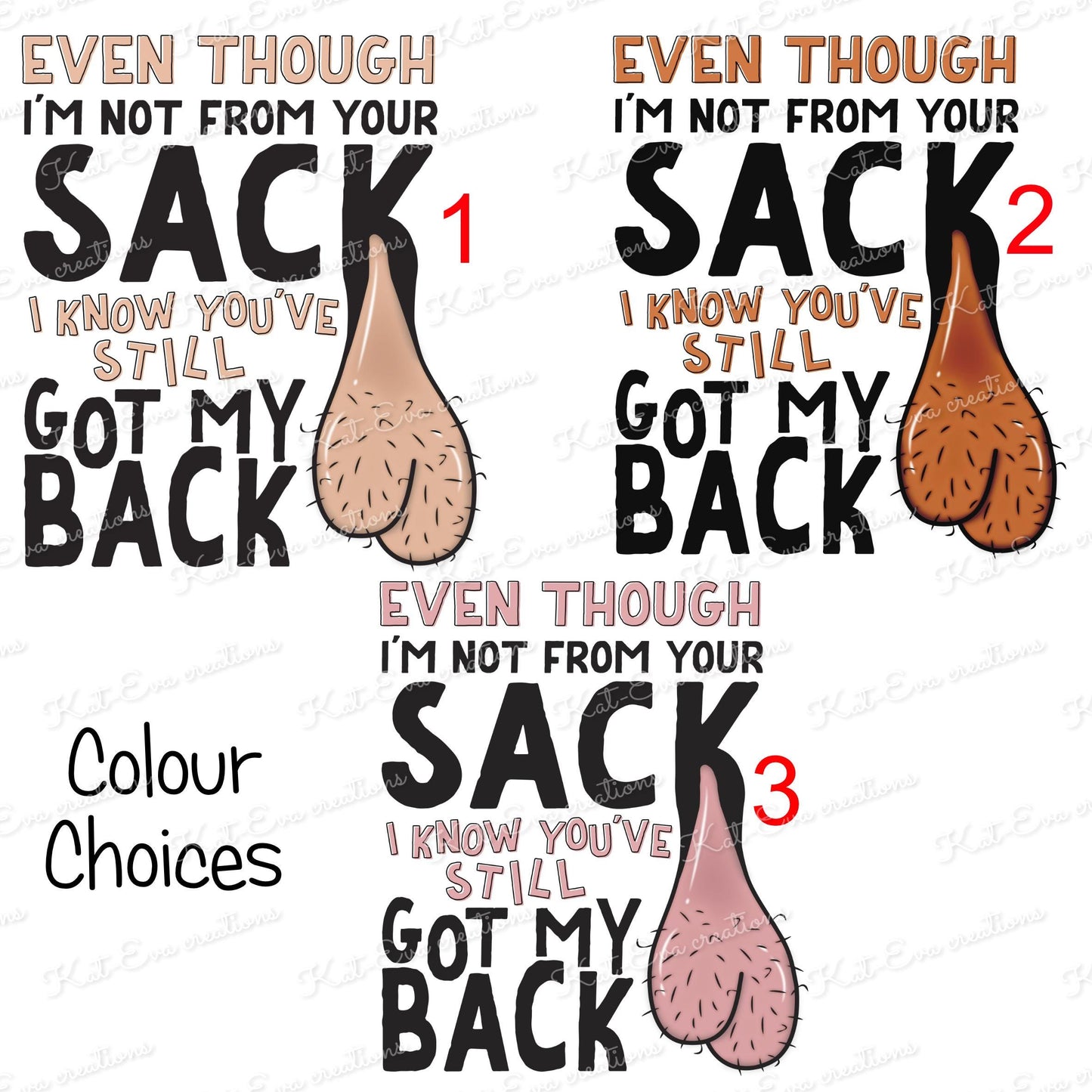 Step dad Father's day, birthday card. Even if i'm not from your sack greetings card set. Funny card.